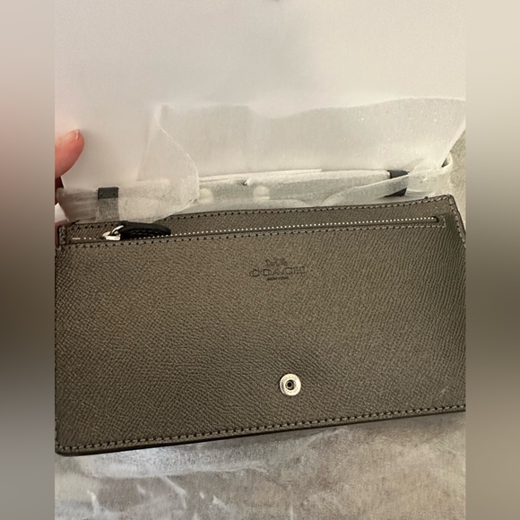 Coach Anna Foldover Clutch Crossbody Bag Signature Canvas - Picture 7 of 12